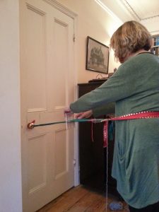 backstrap weaving on door handle