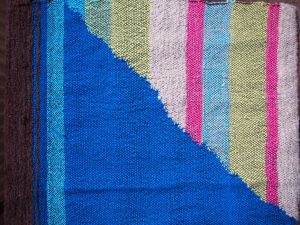 weaving blue diagonal