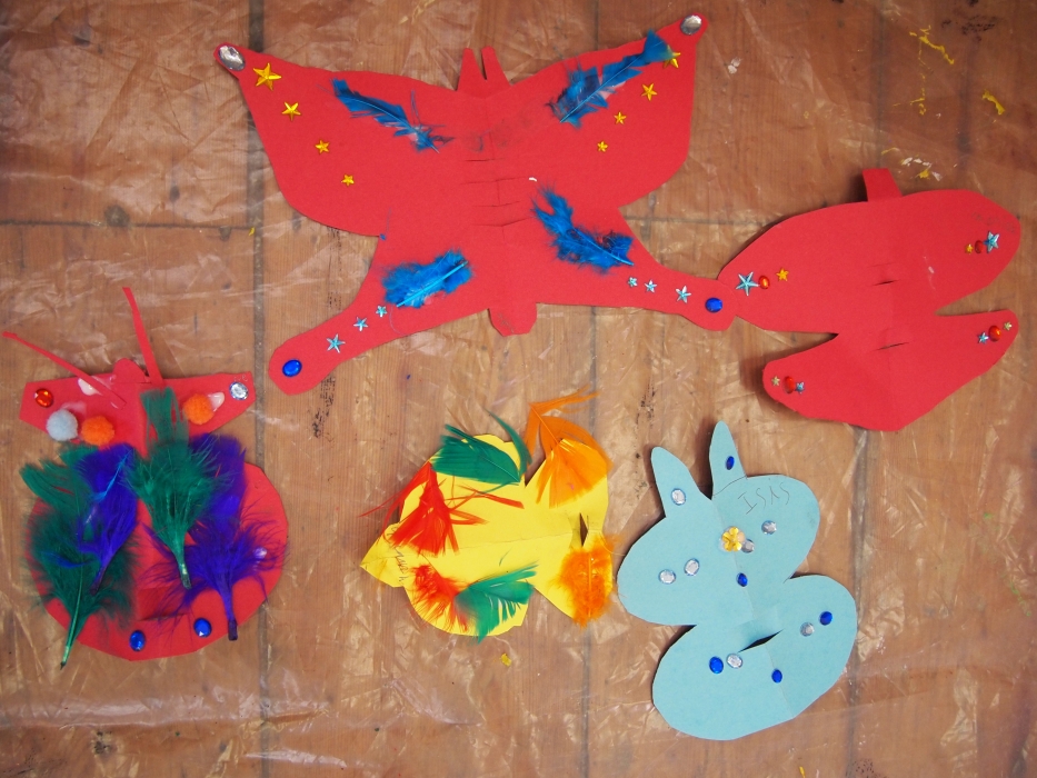 butterfly finger puppets