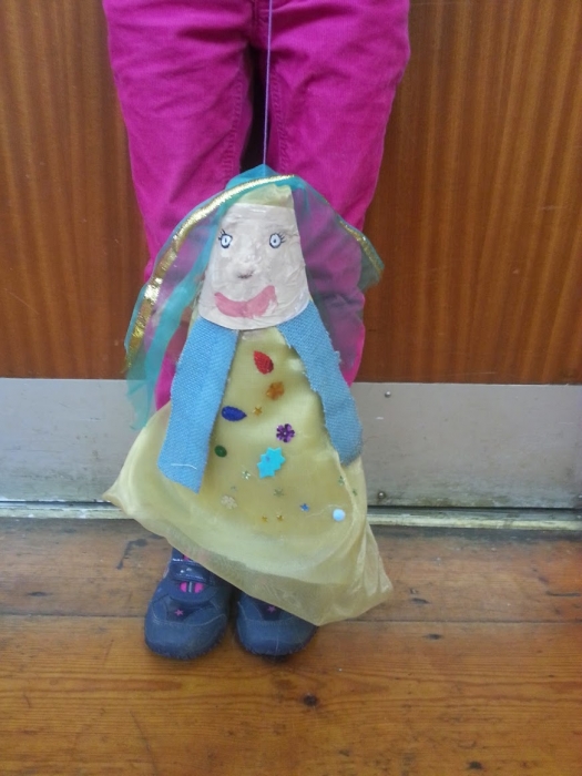 kids made puppet