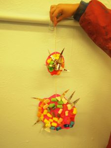 colourful paper mobile
