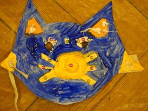 blue cat mask