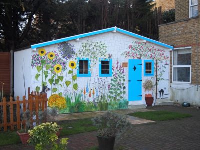 Mural artist care home outdoor cottage cute