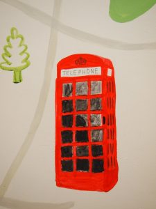 london red phone box painting