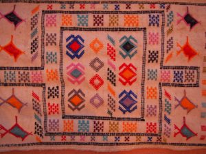 berber weaving colour on white